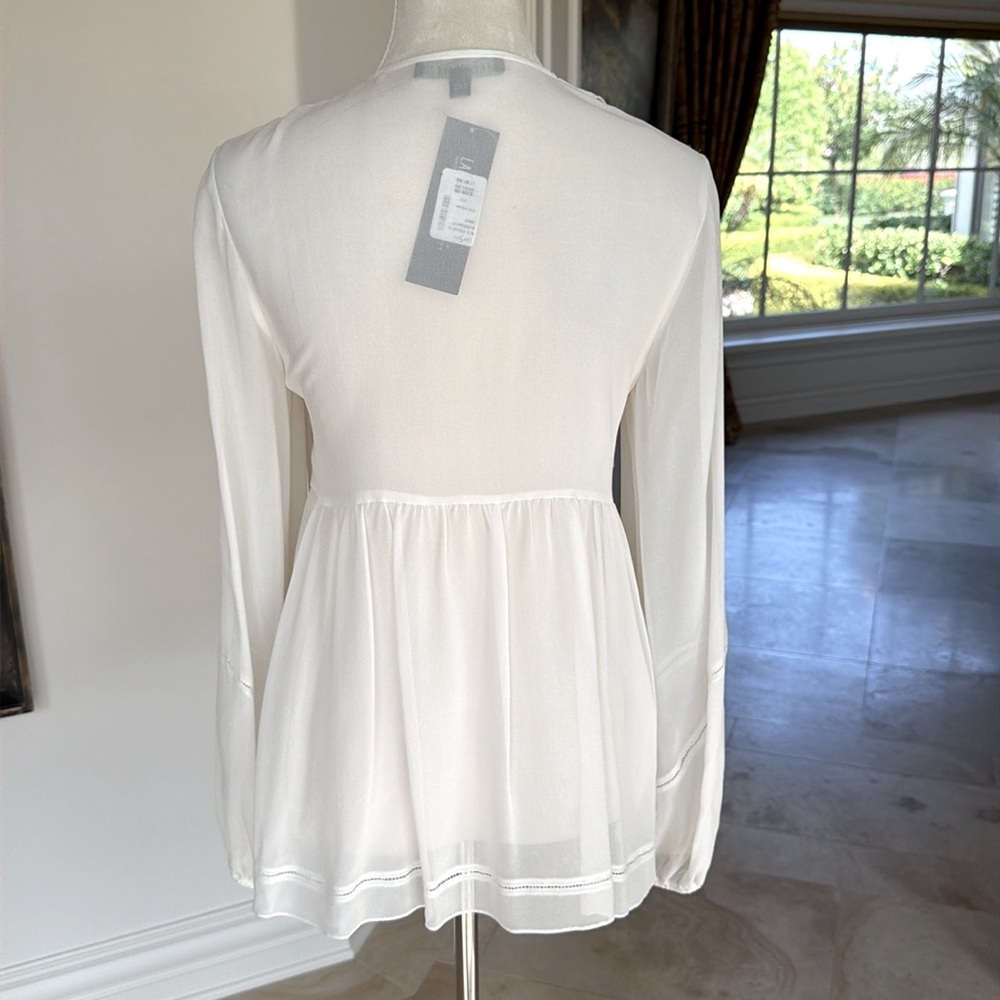 Off-white cream colored ruffle blouse - Picture 6 of 7